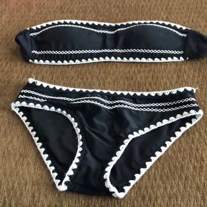 Black and White Trim Bikini